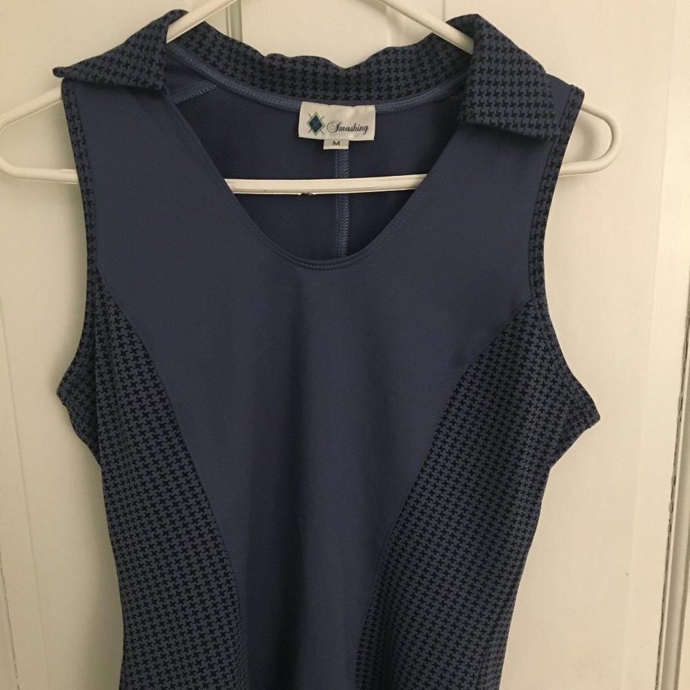 Smashing Tennis and Golf Navy Polo Racerback Top